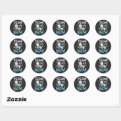 Geslacht Team Boy Party set Ronde Sticker (Vel)