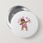 Geslacht Team Teherl Tehirt Ronde Button 7,6 Cm (Voorkant /achterkant)