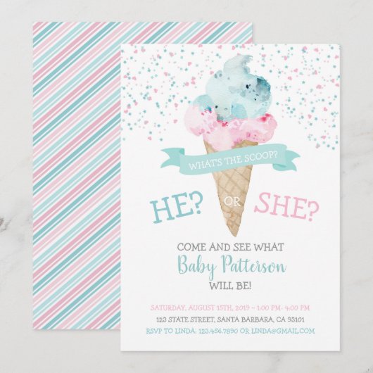 Geslacht Uitnodiging tot Cream (Voorkant / Achterkant)