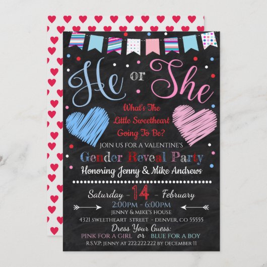 Geslacht Uitnodiging van partij openbaar maken (Voorkant / Achterkant)