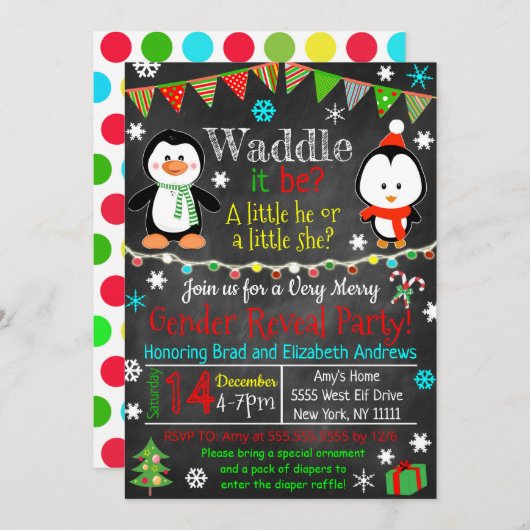 Geslacht Uitnodiging van partij openbaar maken (Voorkant / Achterkant)