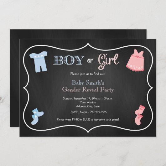 Geslacht Uitnodiging van partij openbaar maken (Voorkant / Achterkant)