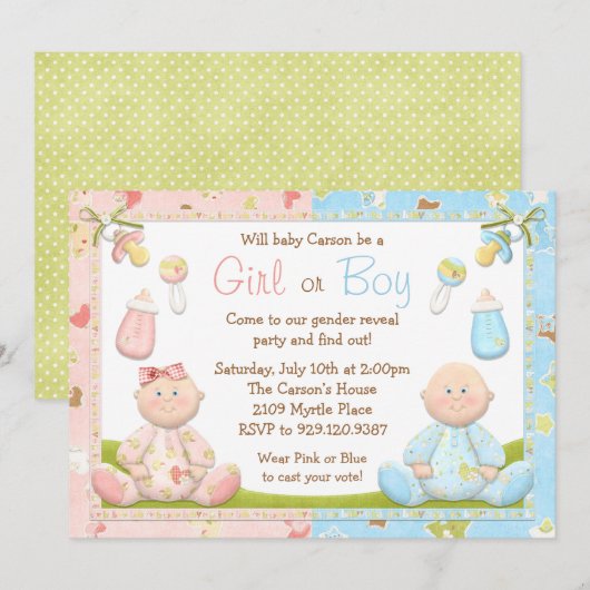 Geslacht Uitnodiging van partij openbaar maken (Voorkant / Achterkant)