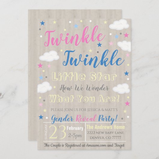 Geslacht Uitnodiging van partij openbaar maken (Voorkant / Achterkant)