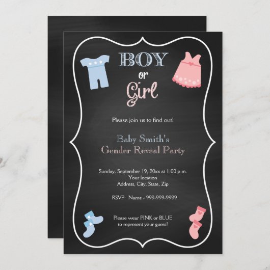 Geslacht Uitnodiging van partij openbaar maken (Voorkant / Achterkant)