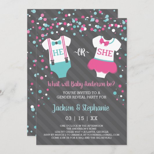 Geslacht Uitnodiging van partij openbaar maken (Voorkant / Achterkant)