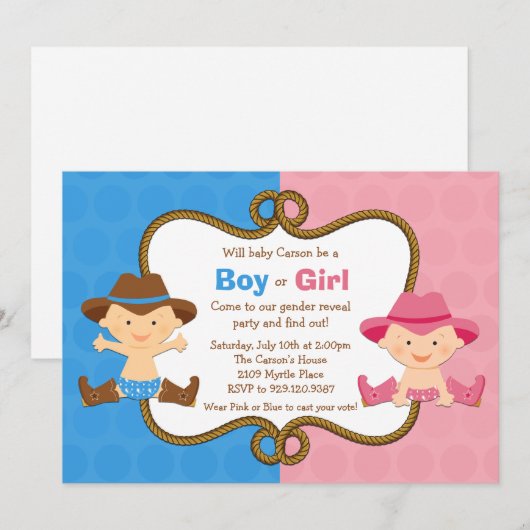 Geslacht Uitnodiging van partij openbaar maken (Voorkant / Achterkant)