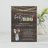 Geslacht Vaak Baby BQ Uitnodiging Baby Barbeque (Staand voorkant)