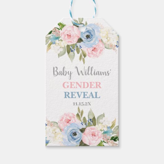 Geslacht Vaak bloeden baby shower Gift Labels Cadeaulabel (Voorkant)