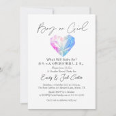 Geslacht van jongen of meisje onthult elegante har kaart (Voorkant)