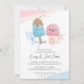 Geslacht van jongen of meisje onthult Kawaii-ijs Kaart (Voorkant)