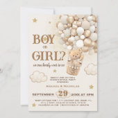 Geslacht van jongen of meisje onthult teddybeer kaart (Voorkant)