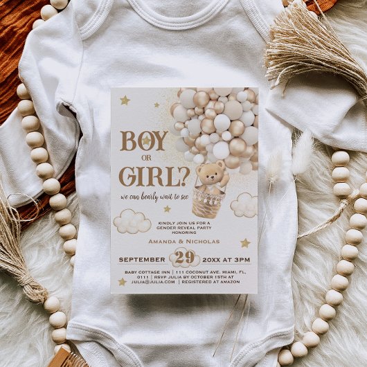 Geslacht van jongen of meisje onthult teddybeer kaart