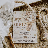 Geslacht van jongen of meisje onthult teddybeer kaart