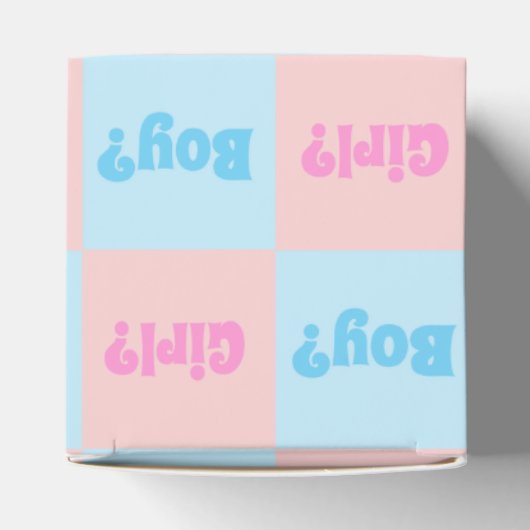 Geslacht van jongen of meisjes bedankdoosjes (Bovenkant)