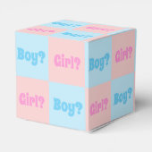 Geslacht van jongen of meisjes bedankdoosjes (Achterkant)