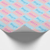 Geslacht van jongen of meisjes cadeaupapier (Hoek)