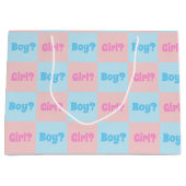 Geslacht van jongen of meisjes groot cadeauzakje (Voorkant)