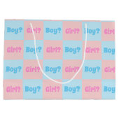 Geslacht van jongen of meisjes groot cadeauzakje (Achterkant)