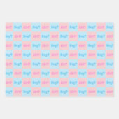 Geslacht van jongen of meisjes inpakpapier vel (Voorkant 3)