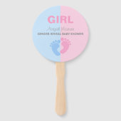 Geslacht van jongen of meisjes onthullen Baby show Handwaaier (Achterkant)