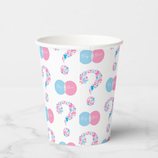 Geslacht van jongen of meisjes papieren bekers (Rechts)