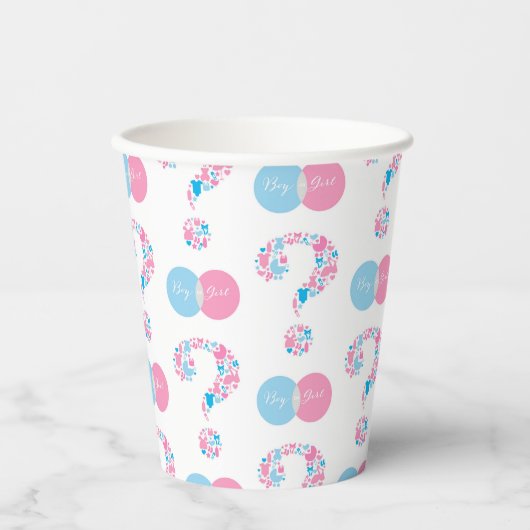 Geslacht van jongen of meisjes papieren bekers (Voorkant)