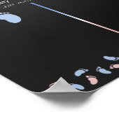 Geslacht van jongens en meisjes onthullen. Genders Poster (Hoek)