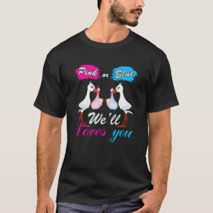 Geslacht van vogels onthullen jonge jongen of meis t-shirt