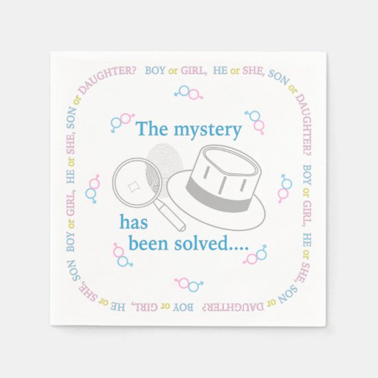 Geslacht verklappen servet (Voorkant)