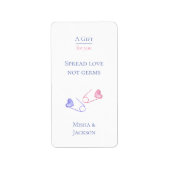 Geslacht Verspreid Liefde Niet Germs Hand Sanitize Etiket (Voorkant)