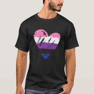 Geslacht Vlag Vloeibare Pride Heart T-shirt