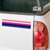 Geslacht Vloeiend Pride Vlag gekleurd Achtergrondo Bumpersticker (Op Truck)