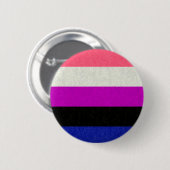 Geslacht Vloeiend Pride Vlag gekleurd Achtergrondo Ronde Button 5,7 Cm (Voorkant /achterkant)