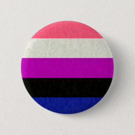 Geslacht Vloeiend Pride Vlag gekleurd Achtergrondo Ronde Button 5,7 Cm