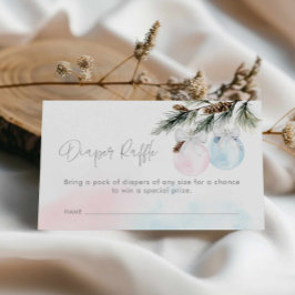 Geslacht WinterBaby shower Diaper Raffle Enc Informatiekaartje