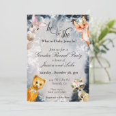 Geslacht Winterbos Dierenholiday Kaart (Staand voorkant)