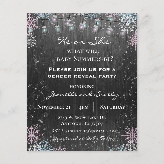 Geslacht Winterspelen Snowflake Hood Licht I Flyer (Voorkant)