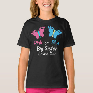 Geslacht Zuster Pink of Blue Butterflies T-shirt