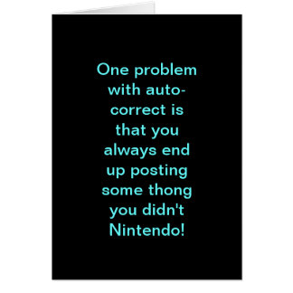 GESLACHTE KAARTEN: AUTO CORRECT