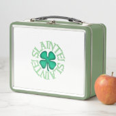 Geslachte witte en groene lunchbox (In situ)