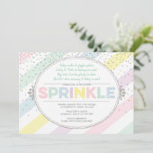 Geslachtneutrale baby Sprinkle Invitation Multicol Kaart (Staand voorkant)