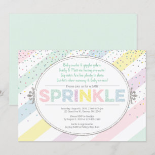 Geslachtneutrale baby Sprinkle Invitation Multicol Kaart