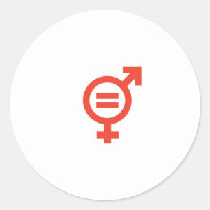 Geslachtsgelijkheid Ronde Sticker
