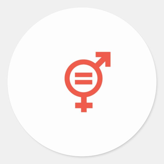 Geslachtsgelijkheid Ronde Sticker (Voorkant)