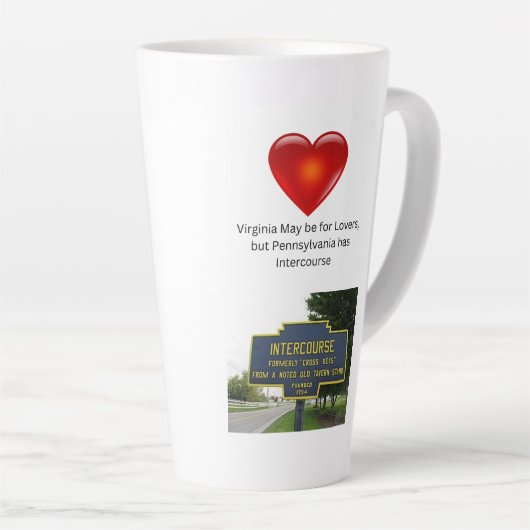 geslachtsgemeenschap latte mok (Rechterhoek)