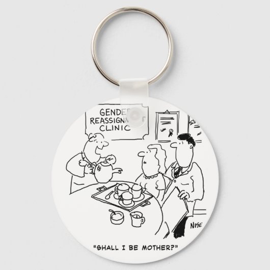 Geslachtsherschikking Klinische Cartoon Sleutelhanger (Voorkant)