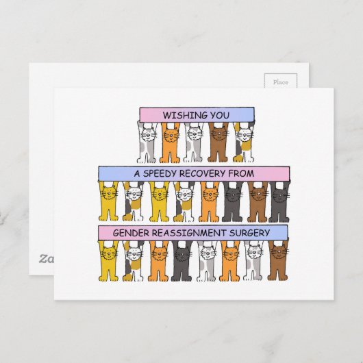 Geslachtshertoewijzing Speedy Recovery Briefkaart (Voorkant / Achterkant)