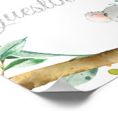 Geslachtsneutraal baby shower logboek teken voor g poster (Hoek)