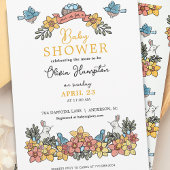 Geslachtsneutraal Baby shower met paasthema Kaart